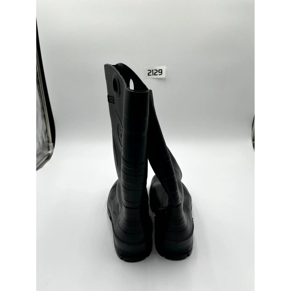 Dunlop Chesapeake Unisex M7/W9 Rain Boots Black Steel Toe Pull On Waterproof
